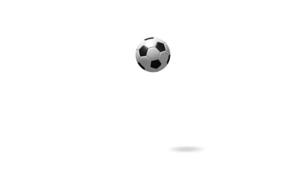 Bouncing Soccer Football White Background Animation Great Topics Soccer Football — Stock Video