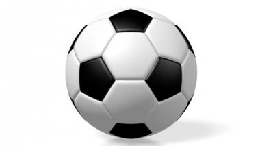 Beyaz arka planda 3d futbol / futbol topu.