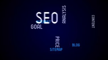 Seo (arama motoru optimizasyonu) - tipografi, animasyon