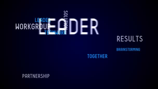 Leader Typography Animation Black Background — Stock Video
