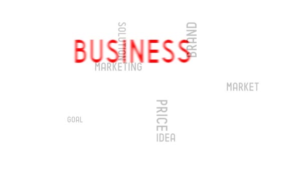 Business Typography Animation White Background — Stockvideo