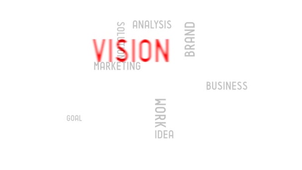 Vision Typografi Animation Vit Bakgrund — Stockvideo