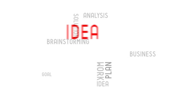 Idea Typography Animation White Background — Stock video