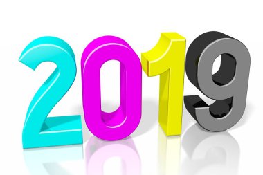 2019 Yeni Yıl konsepti - Cmyk
