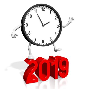 2019 Yeni Yıl konsepti - saat