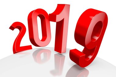 2019 Yeni Yıl konsepti - tipografik