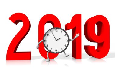 2019 Yeni Yıl konsepti - saat