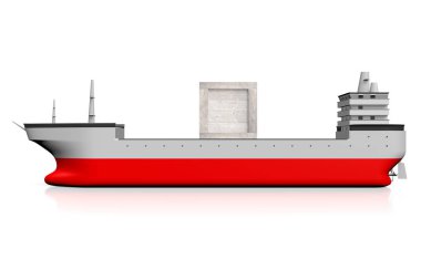 3D konteyner gemisi woden kutusu - konular için büyük gibi yük / taşımacılık vb