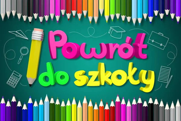 Powrot Szkoly 폴란드어 — 스톡 사진