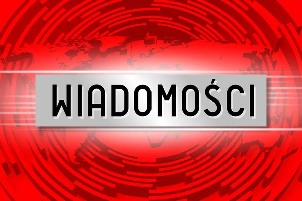 Brekend Nieuws Wiadomosci Pools News Het Engels — Stockfoto