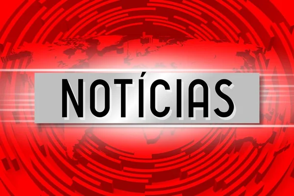 Breaking News Noticias Portuguese News English — Zdjęcie stockowe