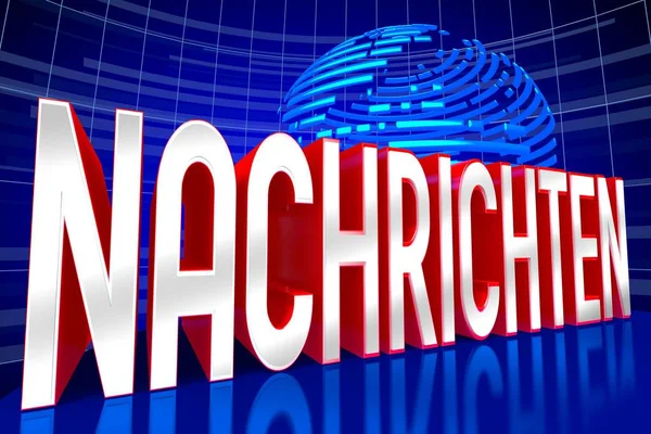 Breaking News Nachrichten German News English — Stock Photo, Image