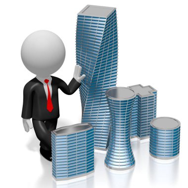 3D gökdelenler, işadamı - bankacılık, finans, iş vb gibi konular için büyük.