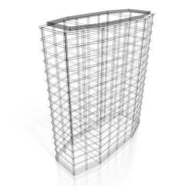 3D ofis binası - Tel kafes