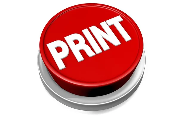 Red Button Print Sign — Stock fotografie