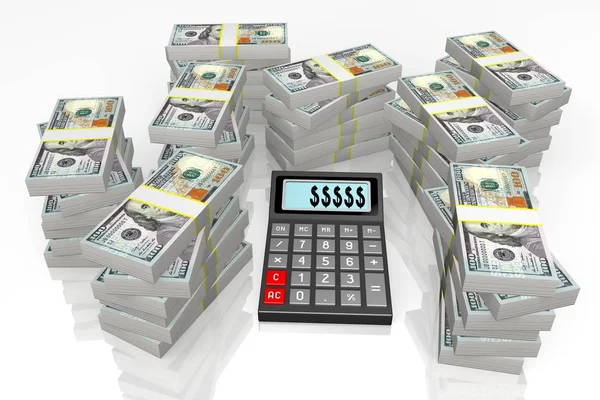 Калькулятор Деньги Банкинг Финансовая Концепция — стоковое фото