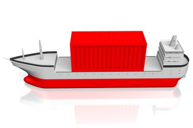 3D tanker / gemi kargo konteyner ile - büyük yük taşıma vb gibi konular için.