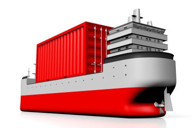 3D tanker / gemi kargo konteyner ile - büyük yük taşıma vb gibi konular için.