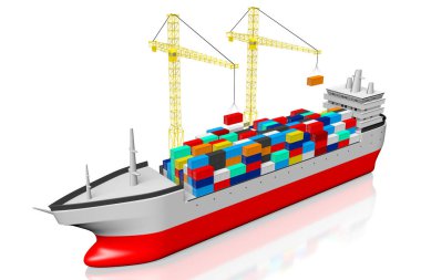 3D tanker / gemi, Yük konteynırları, Vinç - büyük yük taşıma vb gibi konular için.