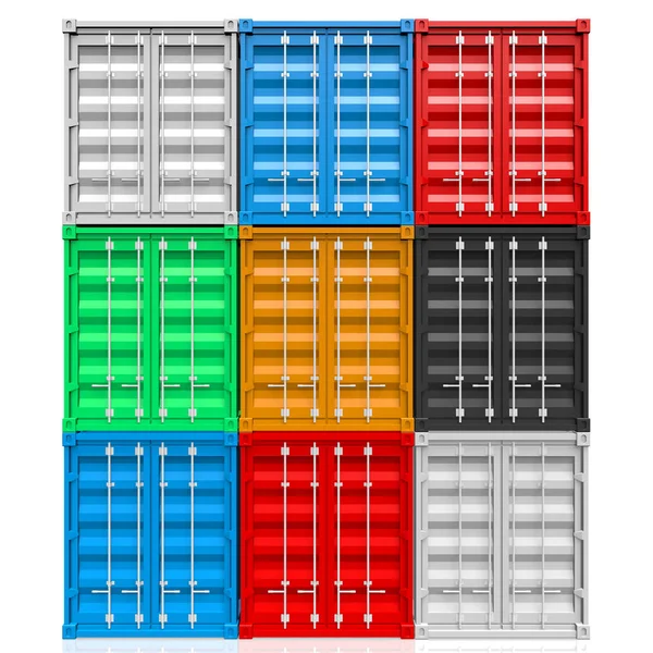 Colorful Cargo Containers Great Topics Freight Transportation Etc — Stock Photo, Image