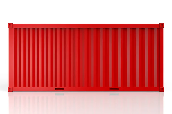 Red Cargo Container Isolated White Background Great Topics Freight Transportation — Stock Photo, Image