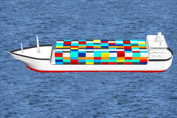 Tanker Schip Lading Containers Groot Voor Onderwerpen Als Vracht Vervoer — Stockfoto