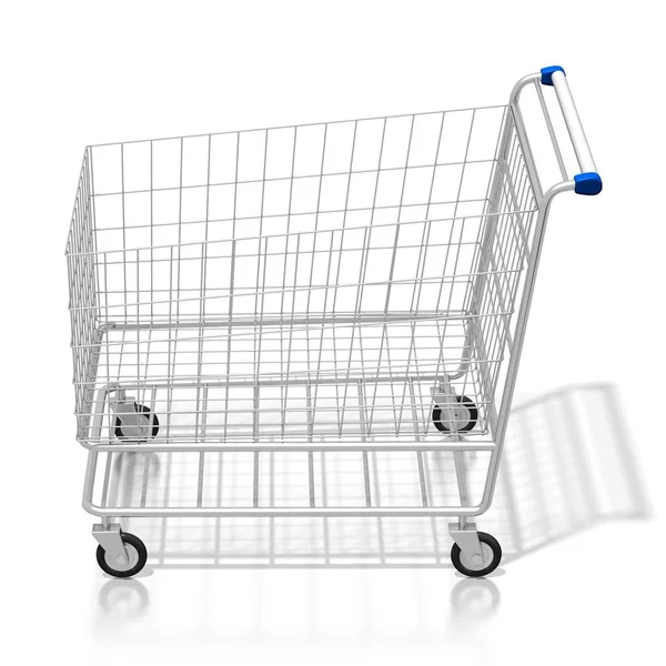 Shopping Cart Isolated White Background Great Topics Shopping Store Marketing — Stock Photo, Image