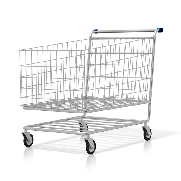 Carrello Isolato Sfondo Bianco Ottimo Argomenti Come Shopping Negozio Marketing — Foto Stock