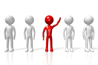 3D çizgi film karakterleri - lider kavramı