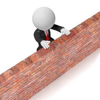Duvardan atlama / sıkıntı fetih / sorunları kavramı üstesinden