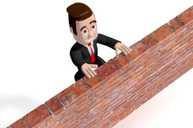 Duvardan atlama / sıkıntı fetih / sorunları kavramı üstesinden