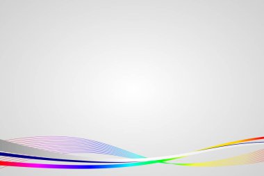 Mavi arka plan ile renkli dalga