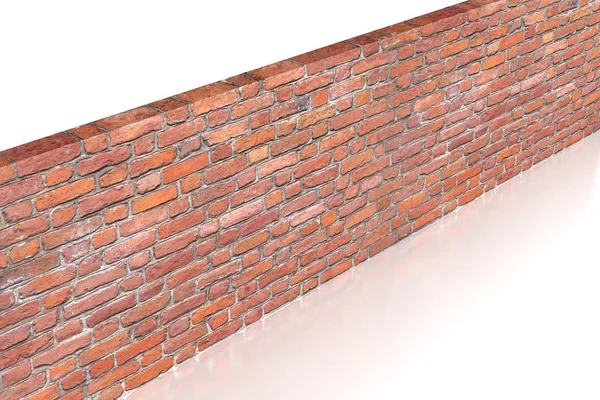 Brick Vägg Vit Bakgrund — Stockfoto