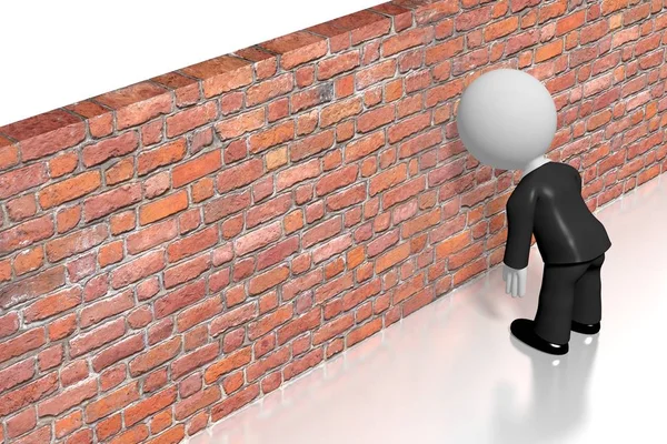 Banging Head Wall Frustration Concept — Stock Photo, Image