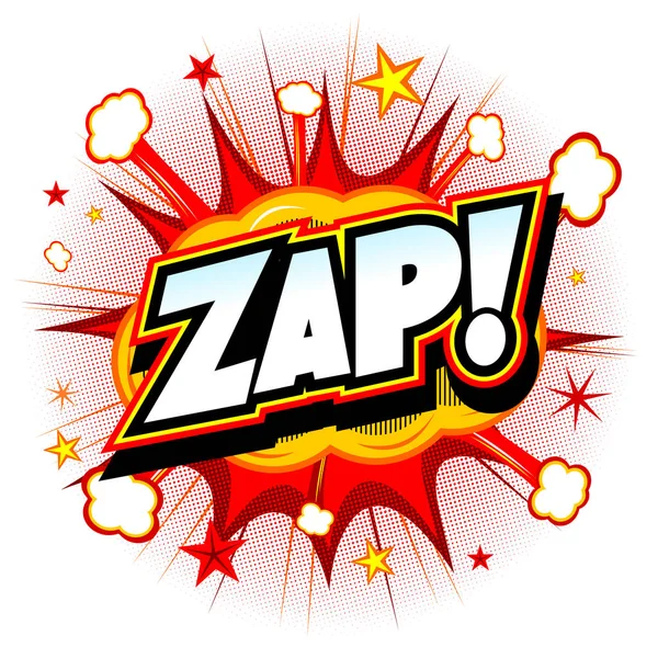 Zap 红色爆炸 白色背景 — 图库照片