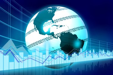 Toprak / küre, ikili kod, grafik - büyük Internet, iş gibi konular için vb.