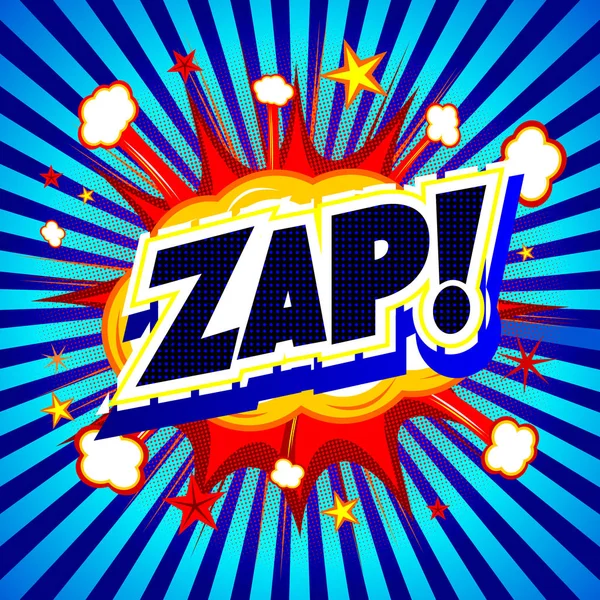 Zap Εικονογράφηση Μπλε Φόντο Ρίγες — Φωτογραφία Αρχείου