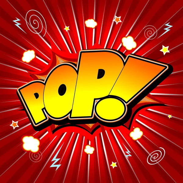 Pop Illustration Gelber Und Oranger Text Roter Hintergrund — Stockfoto