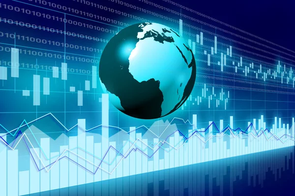 Globe Earth Chart Great Topics International Busines Finance Etc — стоковое фото