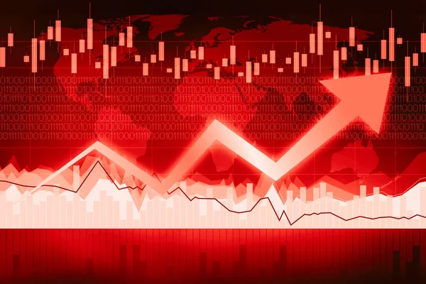 Flèche Vers Haut Graphique Prospérité Concept Croissance — Photo