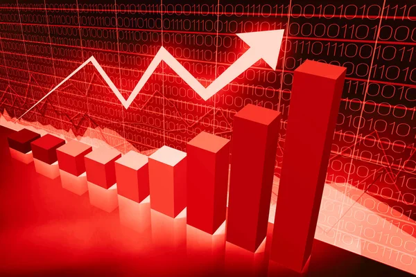 Upwards Arrow Chart Prosperity Growth Concept — Stock Photo, Image