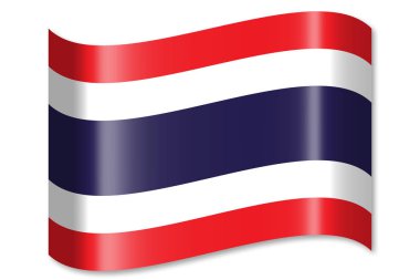 Tayland - beyaz arka plan üzerinde izole bayrağı.