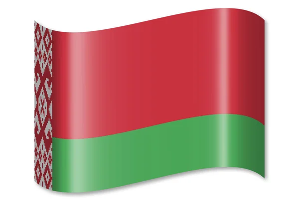 Beyaz Rusya Beyaz Arka Plan Üzerinde Izole Bayrağı — Stok fotoğraf