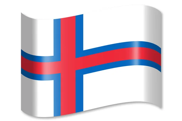 Bandiera Delle Isole Faroe Isolata Sfondo Bianco — Foto Stock