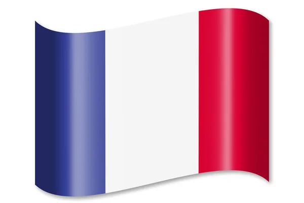 Flagge Von Frankreich Isoliert Auf Weißem Hintergrund — Stockfoto