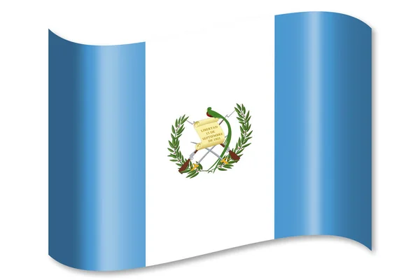 Bandera Guatemala Aislada Sobre Fondo Blanco —  Fotos de Stock