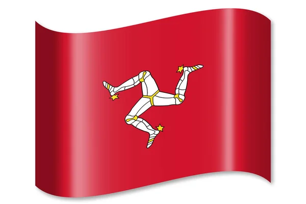 Flag Isle Man Isolated White Background — Stock Photo, Image