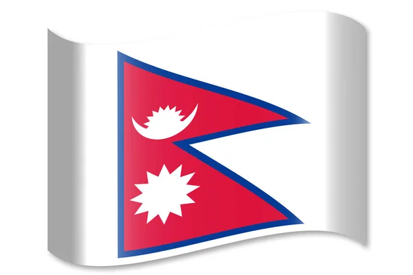 Флаг Непала Изолирован Белом Фоне — стоковое фото