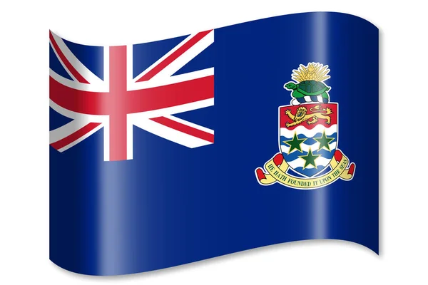 Bandera Las Islas Caimán Aislada Sobre Fondo Blanco —  Fotos de Stock