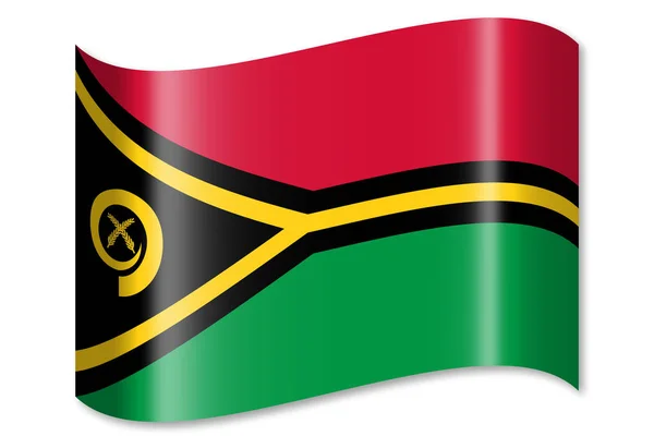 Bandera Vanuatu Aislada Sobre Fondo Blanco — Foto de Stock